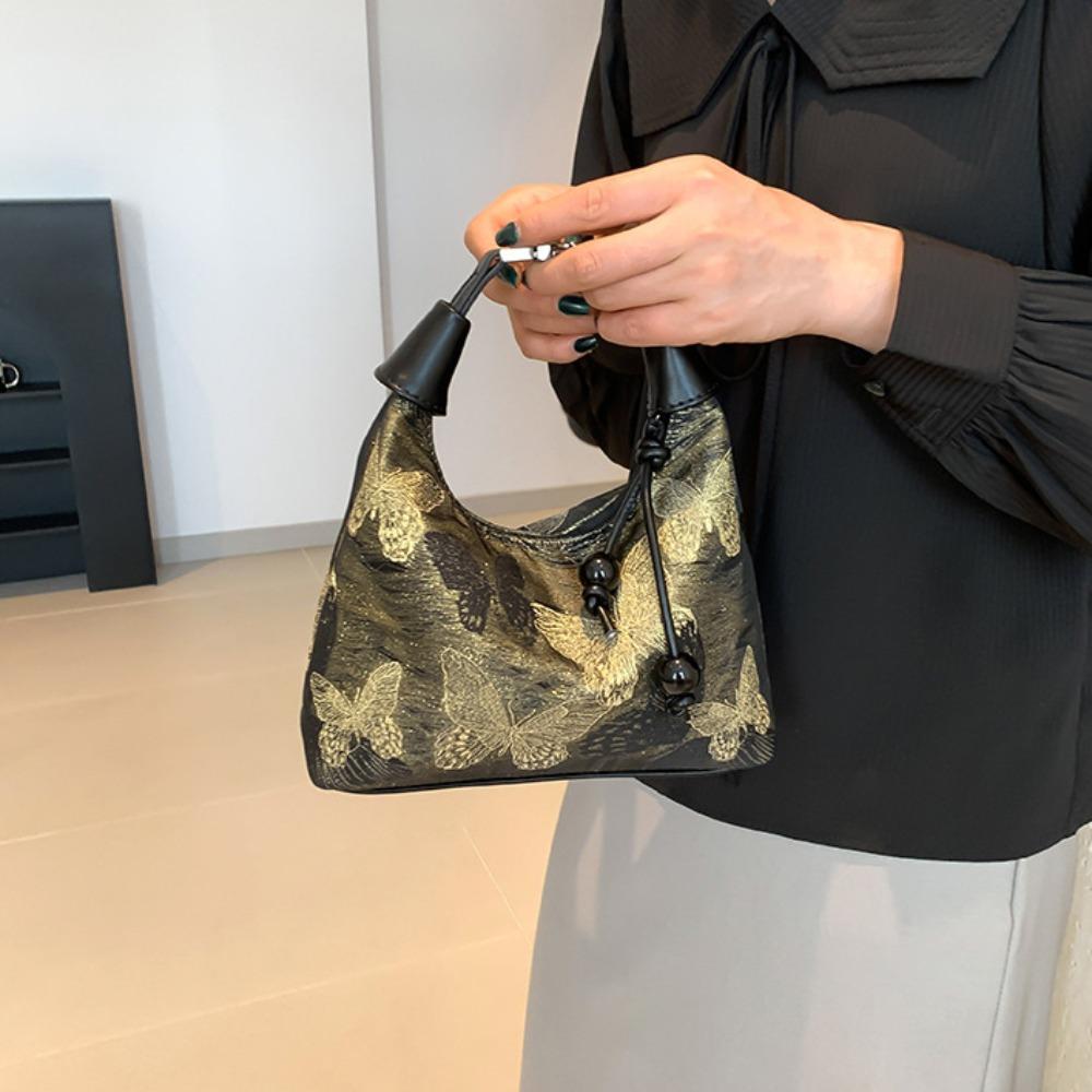 Simple New Chinese Style Bag Commute Cross Body Bag Casual Butterfly Embroidery Bag  Girls