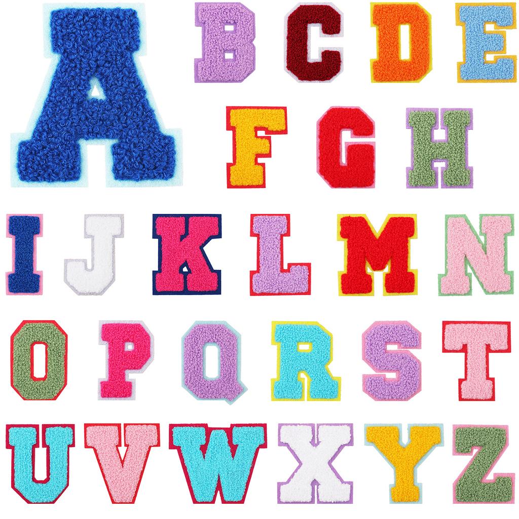 7Cm White Background Pink Character Embroidery Cloth Sticker English Towel Embroidery Letter Computer Embroidery Chapter Boy Embroidery Post