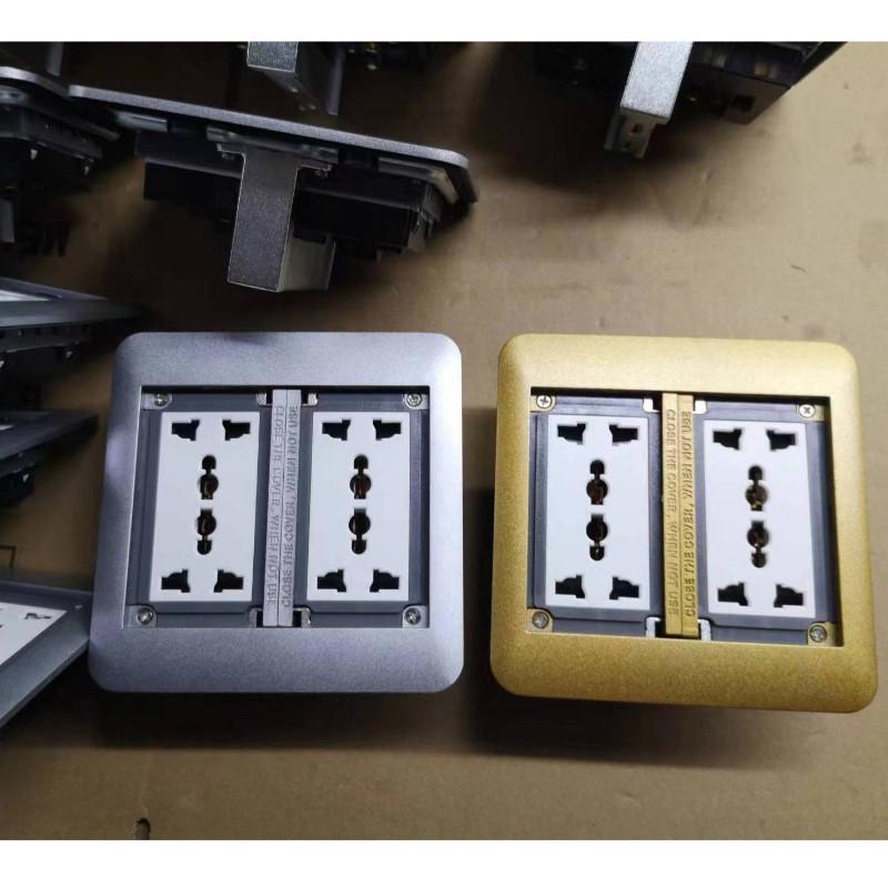 13A Three Hole Household Waterproof Ground Socket Multi Functional Embedded Socket Charging Power Socket