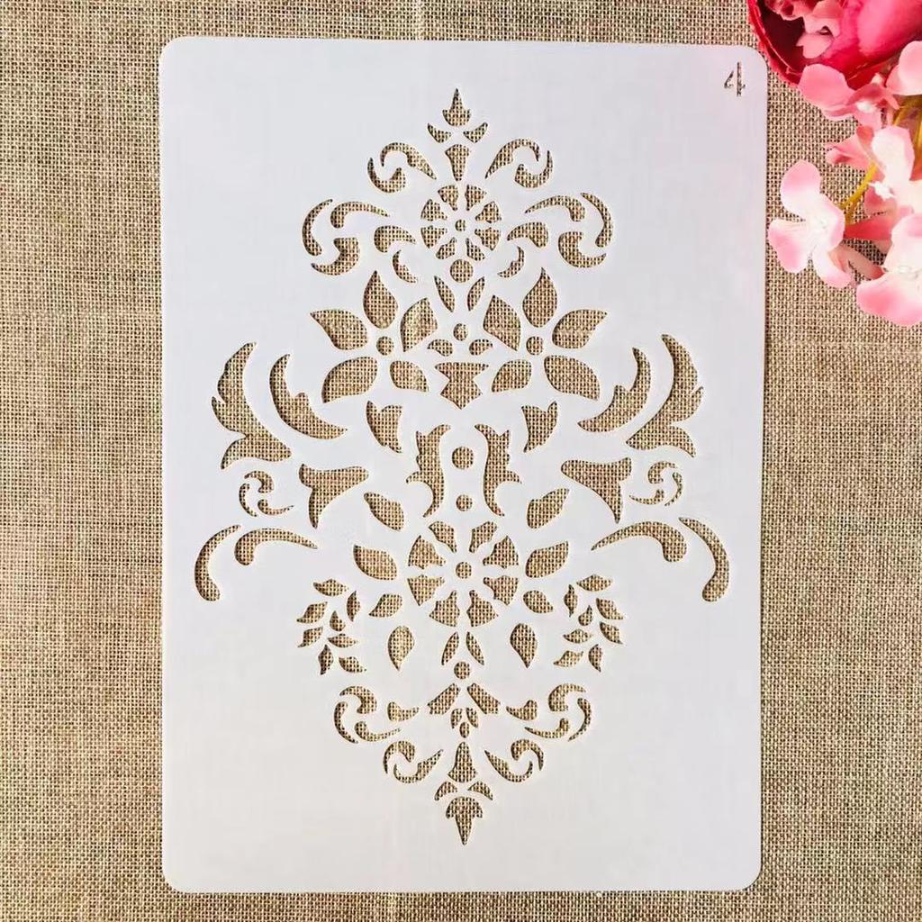 9Pcs/Set A4 29*21cm Flowers Leaves Symbol DIY Layering Stencils Painting Scrapbook Coloring Embossing Album Decorative Template