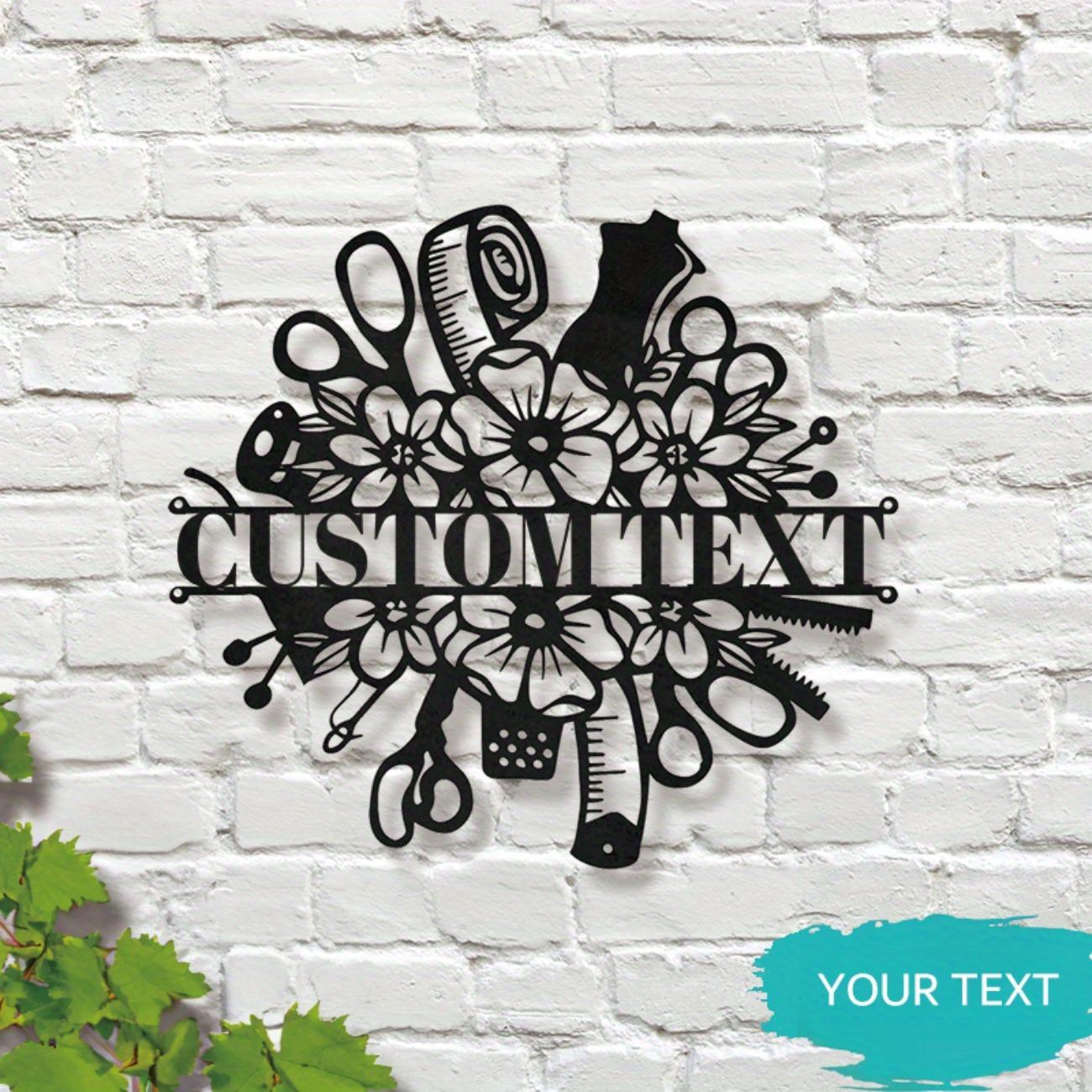 

Personalized Sewing Metal Wall Art Custom Iron Sign Unique Gift S чёрный