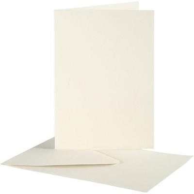 Creotime Cards and Envelopes 10.5 X 15 Cm 10 Sets Cream