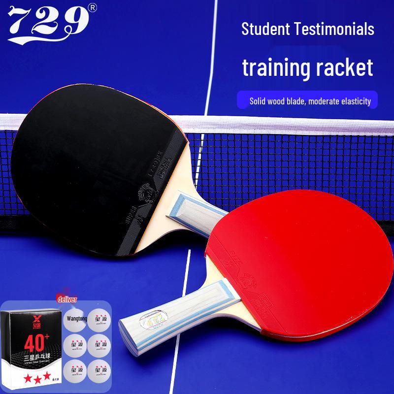729 Beginner Table Tennis Racket for Kids - Straight Handle Shakehand, Ping Pong Racket