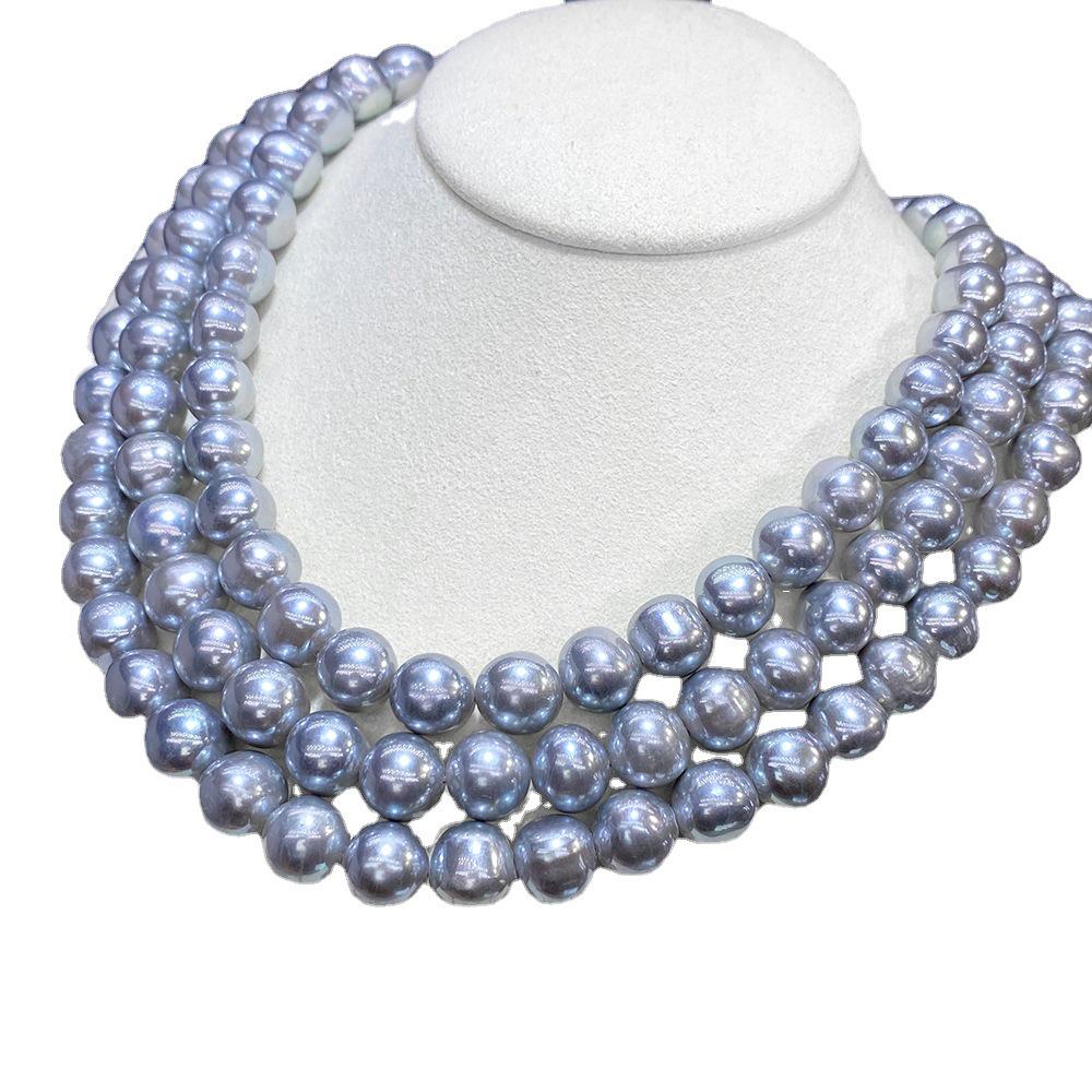 Gray Freshwater Pearl Necklace with Strong Luster – Comparable To Seawater Akoya