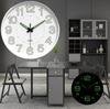 10 Inch Modern Glow in The Dark Wall Clock Non-Ticking Silent Movement Night Light Clock Decorative for Home Living Room Office