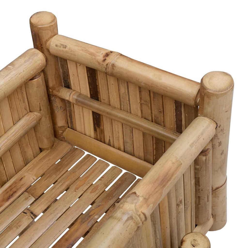 Garden Planter with Stand Natural 50 X 38 X 114 Cm Bamboo