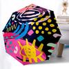 1pc Abstract Art Automatic Open/Close Umbrella - Compact Travel Umbrella, Gift for Birthday, Holiday Yy260106026