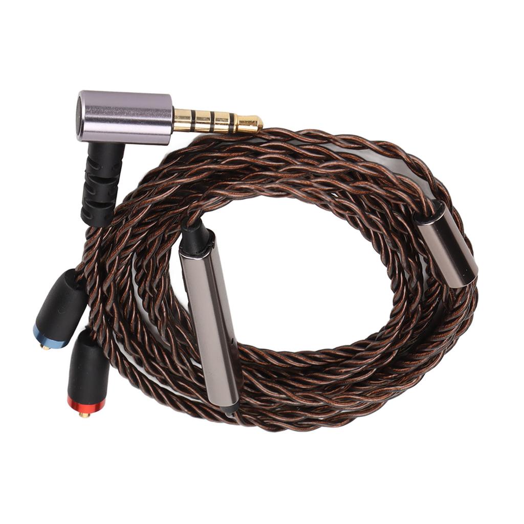Headphone Cable Silver Plated Copper Wire High Resolution MMCX 3.5mm Headphone Cable with Volume Microphone Control