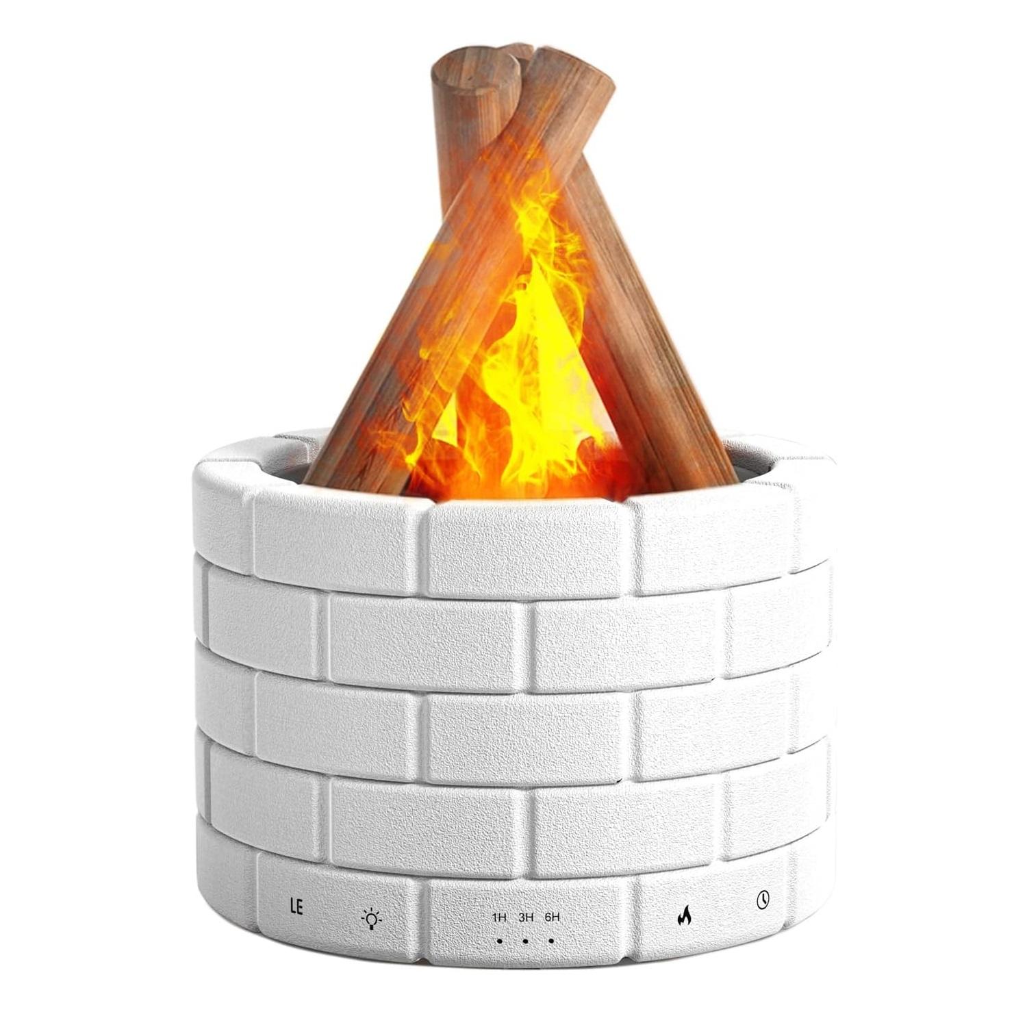 

250 мл Ультразвуковой Камин Дрова Пламя Огонь Костер Аромадиффузор Увлажнитель, Имитация Камина Дрова Костер Ночник Аромадиффузоры