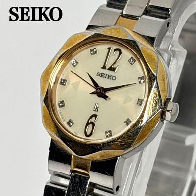 Used [New Battery Operation] SEIKO Rukia Diamond Quartz Ladies Watch Combi