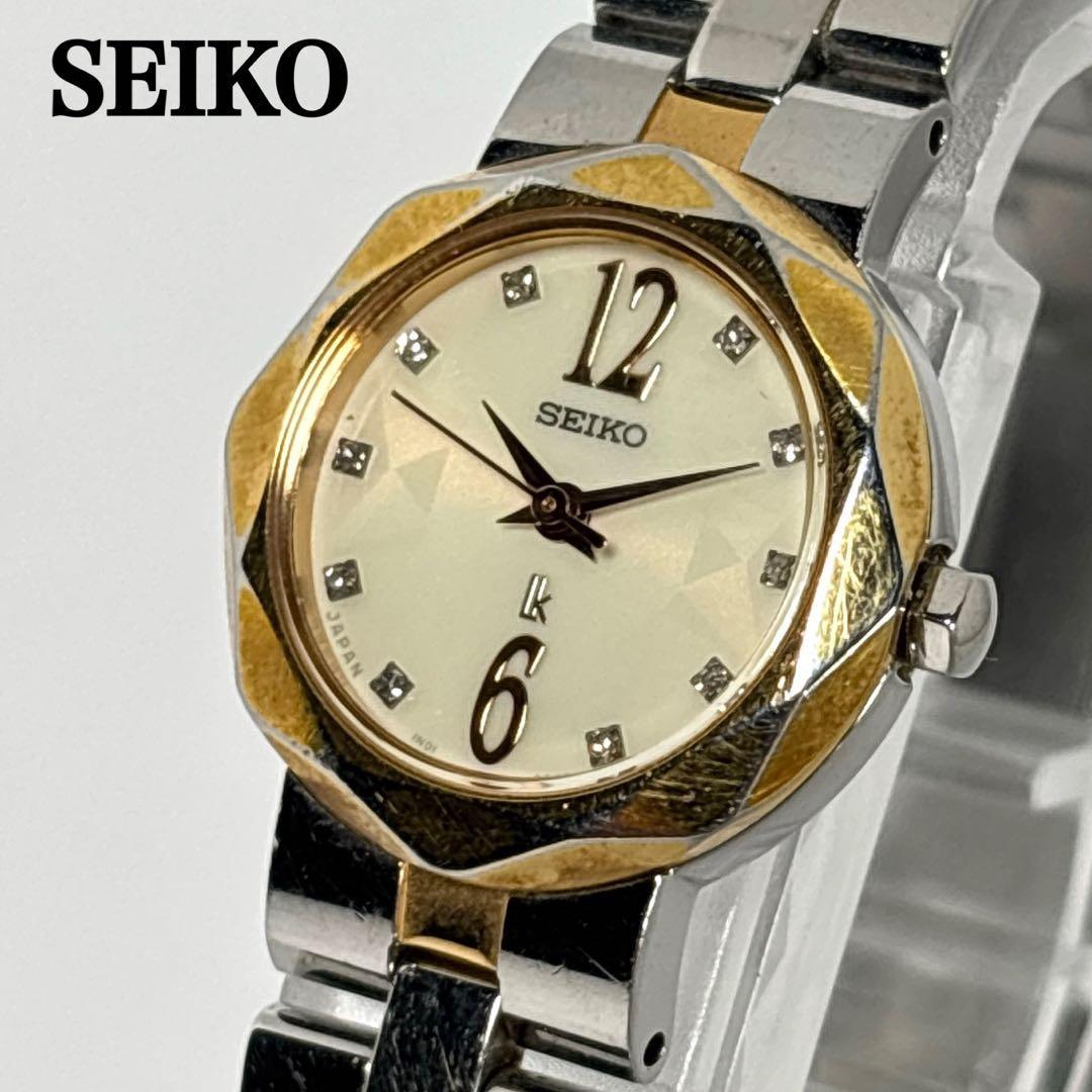 Used [New battery operation] SEIKO Rukia Diamond Quartz Ladies Watch Combi