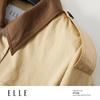 ELLE French Contrast Mid-Length Trench Coat