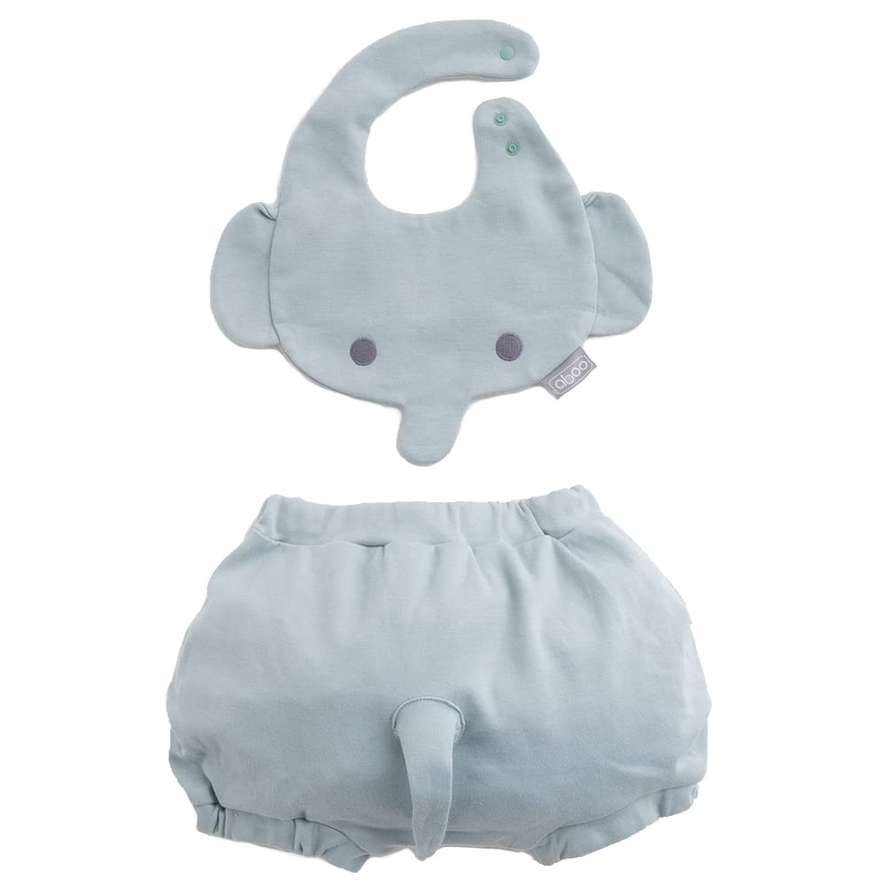 

Aboo Bib Bloomer Gentle on the Baby clothes with Animal Baby Baby shower Machine washable [aboo] & Set, Bib, Long-lasting, skin, tail, face, Set,