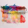 Wholesale 16 color 100pcs/lot 9*12cm organza Christmas wedding gift bags candy bag jewelry packing drawable organza bags&pouch