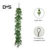 2 stk Kunstig furunålsguirlande Realistiske Håndlagde Furugrener Juleoppheng Grønn Guirlande til Juledekorasjon av Dør og Peishylle