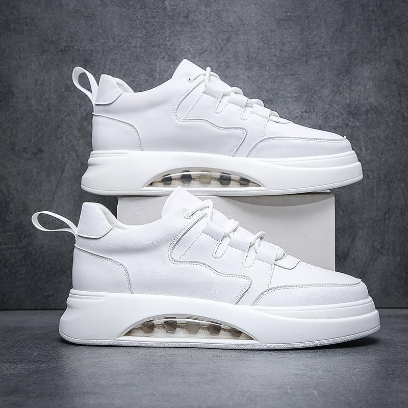 

Мужские туфли для скейтбординга, модные мужские туфли, маленькие белые туфли, весна и лето, новые туфли на воздушной подушке с мягкой подошвой, прямая трансляция 43 белый