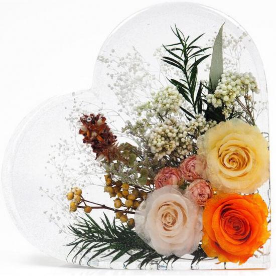 Resin Silicone Molds Large Heart Hexagon Resin Molds Deep Epoxy Resin Mold for Flowers Preservation Resin Art Resin Casting DIY (A-Heart)