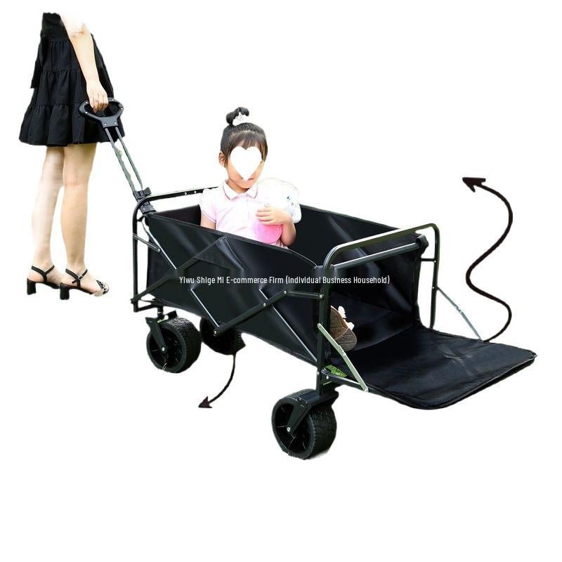 Collapsible Outdoor Camping Handcart with Trailer Functionality