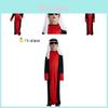 Stilvolles Arabischer Prinz Cosplay Kostüm Für Jungen Mit Elegantem Rot-Schwarzem Design Perfekt Für Halloween-Partys