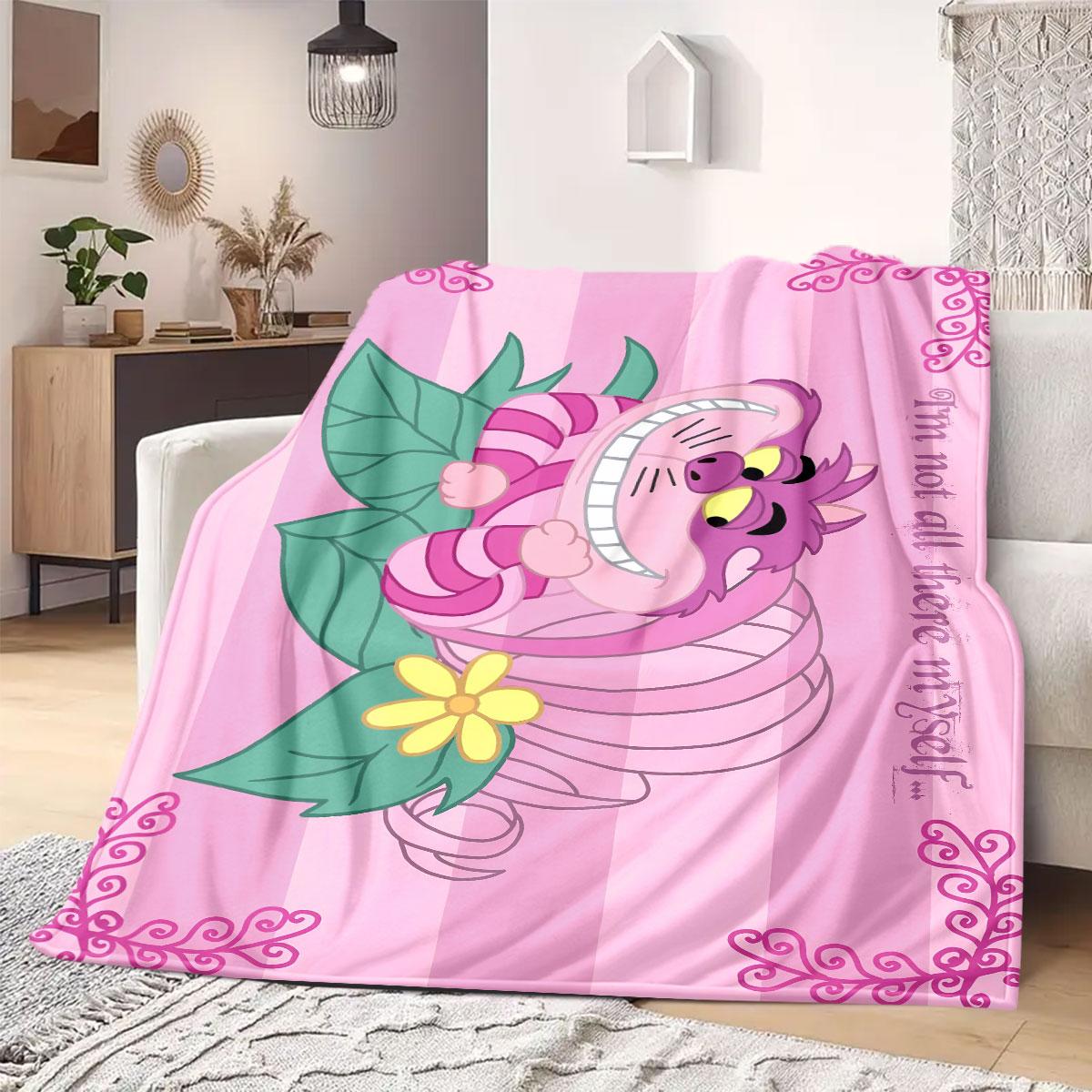 

Alice Flannel Blanket Cartoon Print Suitable for Bedrooms Sofas Beds Chairs Picnics Travel Home Decor Gift Various Sizes 75x90cm