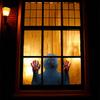 1pc Halloween Horror Glass Window Decorative Stickers Pvc Stickers Horror Female Ghost Blood Hand Props Wall Stickers