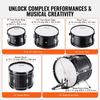 Kids Drum Set 5-Piece 16 in Beginner Children Drum Set with Throne Black
