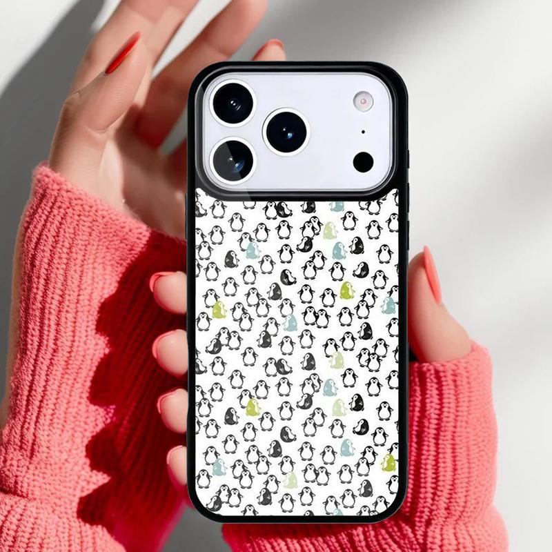 Lovely Penguin Phone Case for iPhone 17 16 15 14 13 Pro Max Back Cover for 12 11 Pro Coque