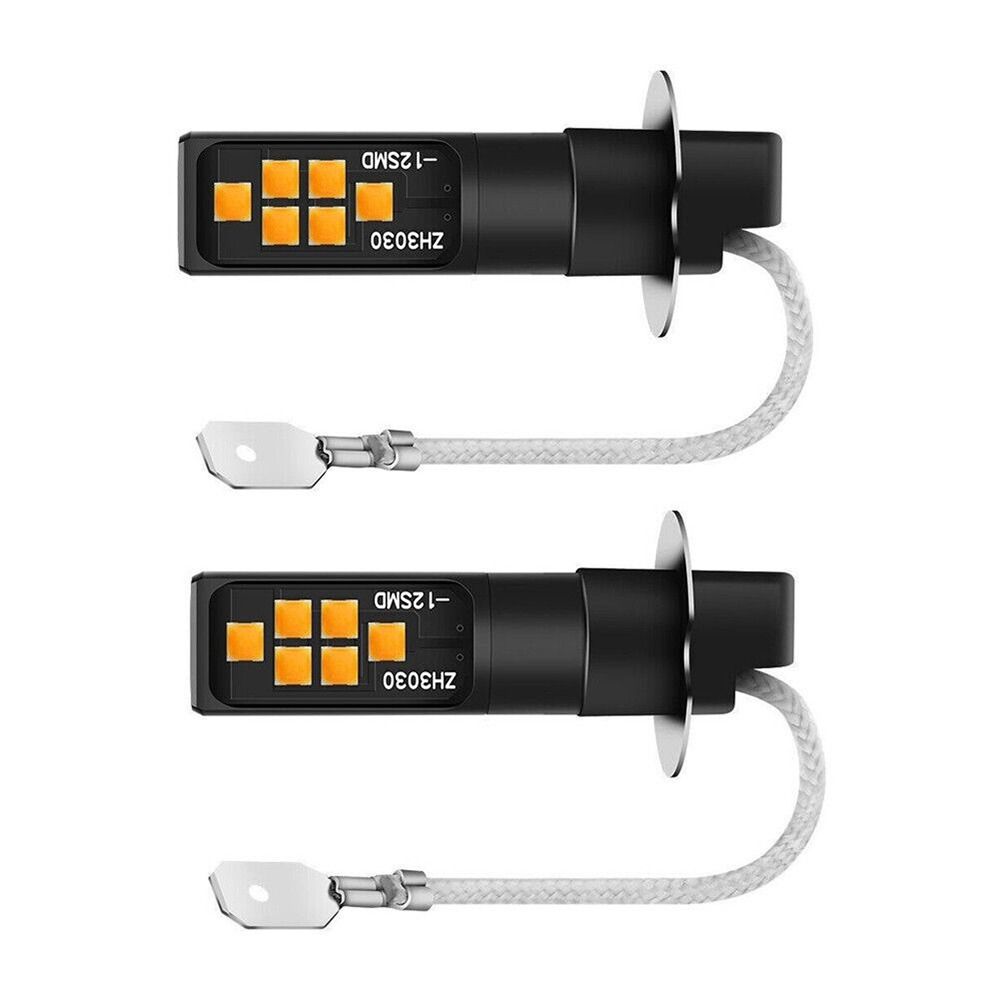 2PCS Yellow DRL Driving Lamps Super Bright Signal Light High Quality LED Indicator