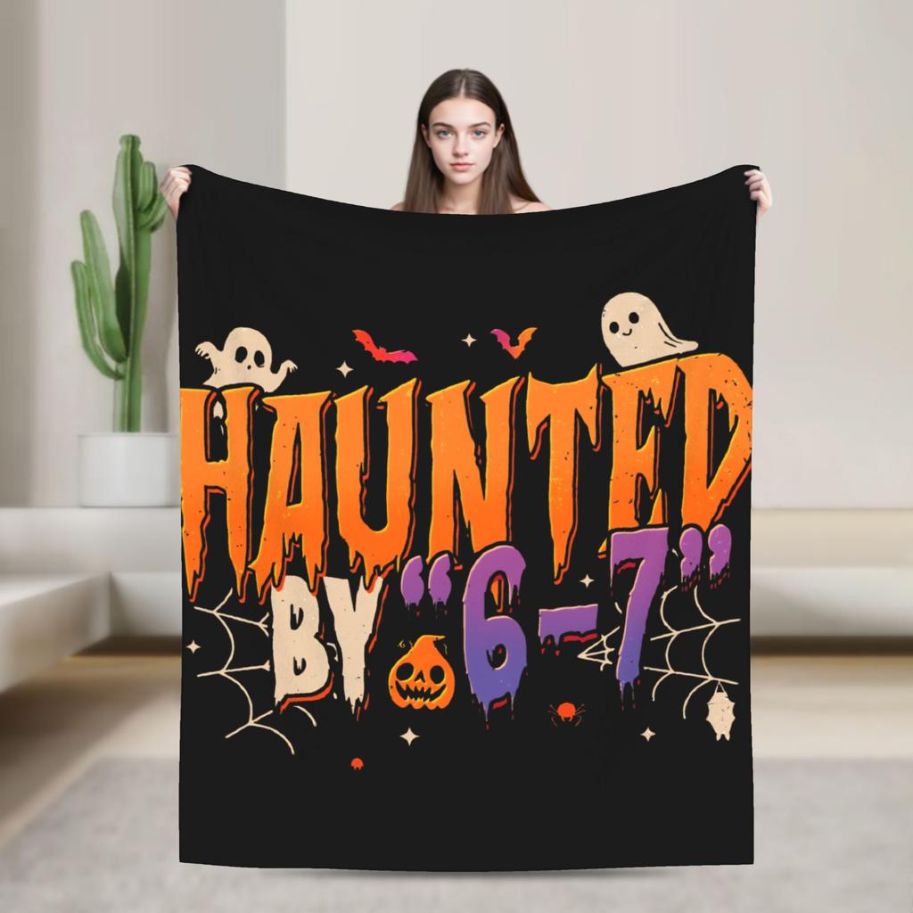 Funny Six Seven 6 7 Meme Flannel Blanket Winter Super Warm Bedding Throws Students Couch Bed Pattern Bedspread Sofa Bed Cover