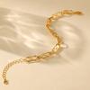 Minimalist Gold Plated Color Retention Neutral Thick Chain Handmade Plain Bracelet