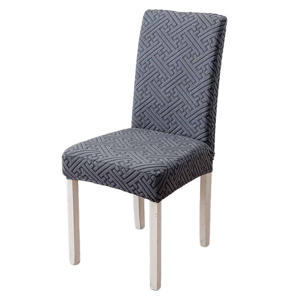 

Anti-slip Dining Chair Cover Jacquard Backrest Protector Integrated Seat Cover for Home Decoration