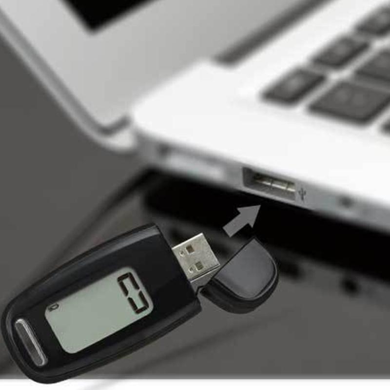 Simple Accurate Step Counter Walking 3D Pedometer USB Rechargeable Sports Pedometer for Step Fitness Hiking Sports