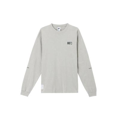 Sportbekleidung NAI-KE Serie Warm Bequem Atmungsaktiv Leicht Langarm T-Shirt Herren Tops Hell-Eisenerzgrau HQ0893014