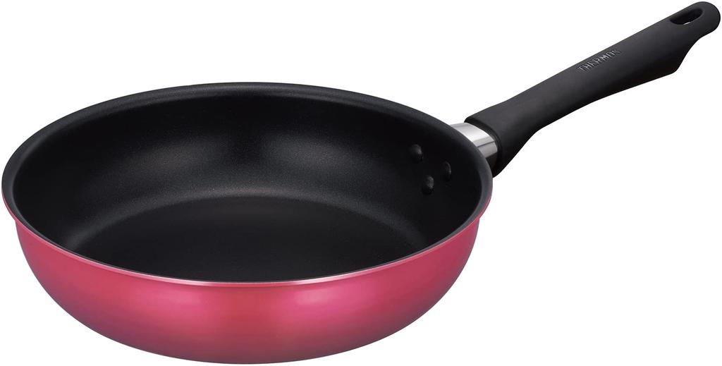 Thermos Durable Series Frying Pan 24cm Gas Stove Only Wine Red WNR KFG-024