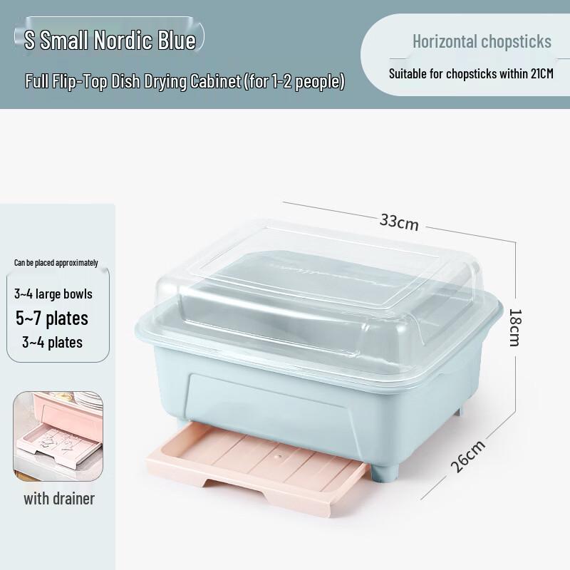 Covered Kitchen Dish and Utensil Storage Box