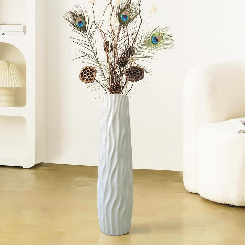 22.83inch Floor Vase Dried Flower Vase Modern Large Centerpieces Decoration for Wedding Farmhouse Home Workplace Kitchen Living