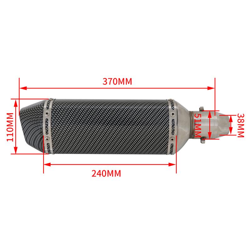 Motorcycles 38-51MM Modified Motorcycle Exhaust Pipe Muffler Universal For ATV BMW Yamaha Kawasaki KTM HONDA YAMAHA Dirt Bike
