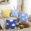 Fashion Clouds Cushion Cover Short Plush DoubleSided Printing Home Machine Washable In Warm Winter Pillow Cover
