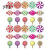 Macaron Color Tree Decorations Wooden Christmas Balls, Candy Stripe Hanging Ornaments, Ornaments Festive Pendant for Holiday Home Party Photo Props
