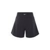Nike Dri-Fit Bliss Solid Logo Quick-Dry Straight-Leg Shorts Women Shorts Iron-Black DX6021-015