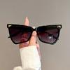 Y2K Irregular Cat Eye Sunglasses Women Men Vintage Luxury Designer Punk Pink Colorful Rivet Shades