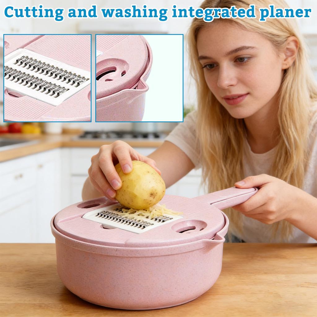 Multifunctional Vegetable Cutter With Insert Plate For Shredding Potatoes, Coarse Shredder, Household Grater, Hand-friendly Shredder .