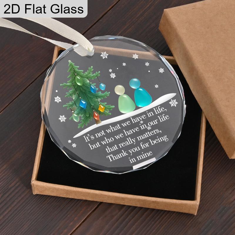 Best Friend Ornaments for Women - Friendship Gifts for Friend Female, BFFs, Besties, Soul Sisters,Christmas Tree Decoration, Friendship Glass Ornament