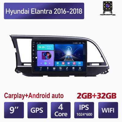 Radio auto wireless Carplay pentru Hyundai Elantra 2016-2018 Android Multimedia Video Player Navigație GPS WIFI 2+32GB