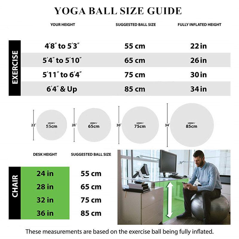 55cm/65cm/75cm/85cm Point Massasjeball Yogaball med Pump Hedgehog Fitness Baller Fitball Pilates Balansetrening Sport GYM