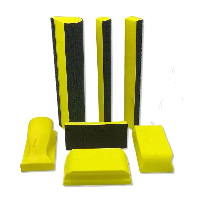 

7 шт. набор для самостоятельной сборки, гибкий полиуретановый шлифовальный блок с липучкой, ручной полировальный блок, дисковый шлифовальный диск для полировки автомобиля