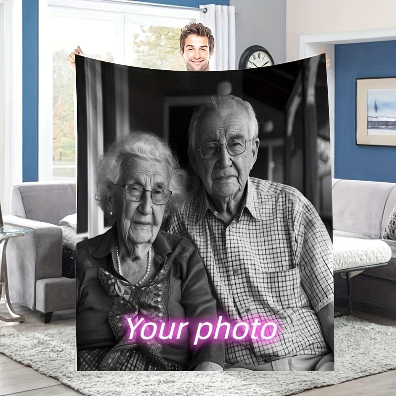 

Custom Blanket With Photo Text Personalized Blanket Custom Gift Blanket Soft For Family Friends Father Mother Birthday Wedding 70x100