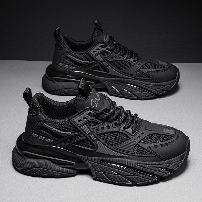 Spring New Mesh Breathable Popcorn Sole Men's Running Sports Shoes Fashion Casual Platform Dad Shoes Men's Shoes