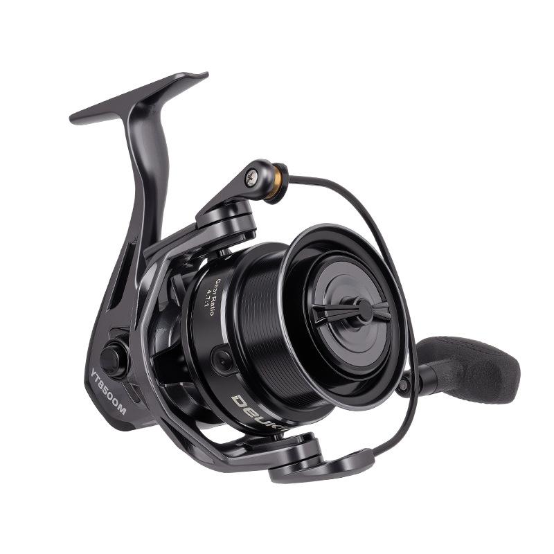 Dequ Fishing Tackle Fishing Reel Factory YT Lure Long-Casting Spinning Reel Main Body Internal Metal Spinning Fishing Reel Yt4500m чёрный