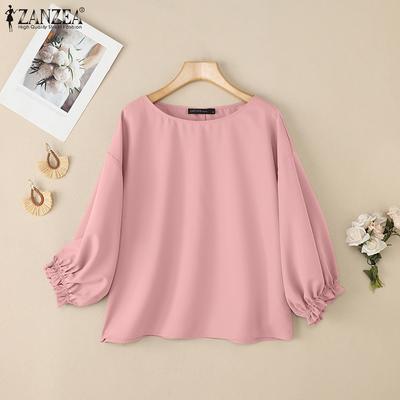 Γυναικεία Μπλούζα με Στρογγυλή Λαιμόκοψη και Μανίκι 3/4 σε Χωρητικότητα